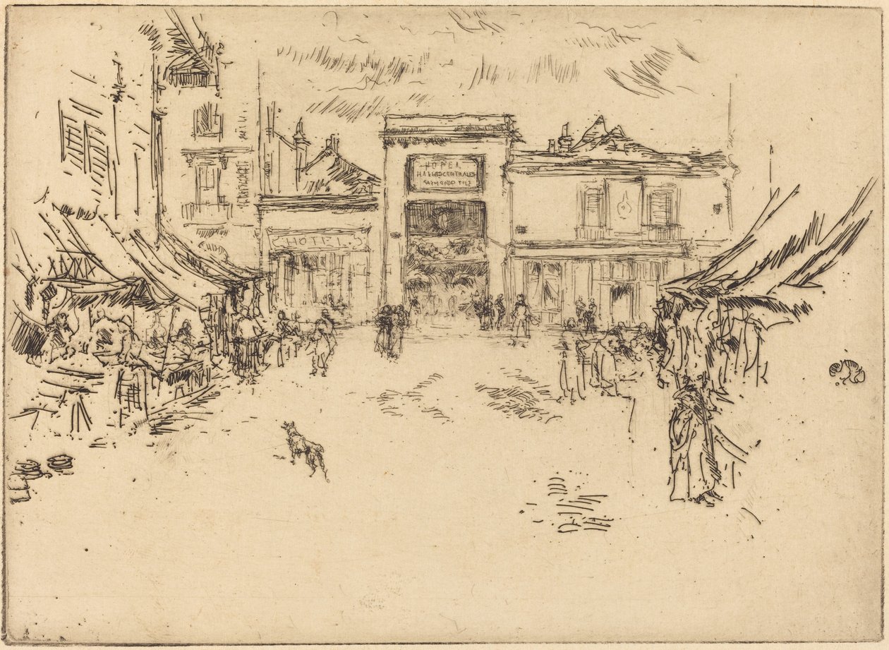 Piccola piazza del mercato, Tours da James McNeill Whistler