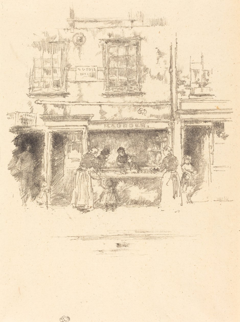 Il negozio di pesce di Maunder, Chelsea da James Abbott McNeill Whistler