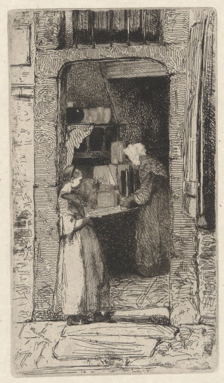 Donna della senape, una delle dodici incisioni dalla natura da James Abbott McNeill Whistler