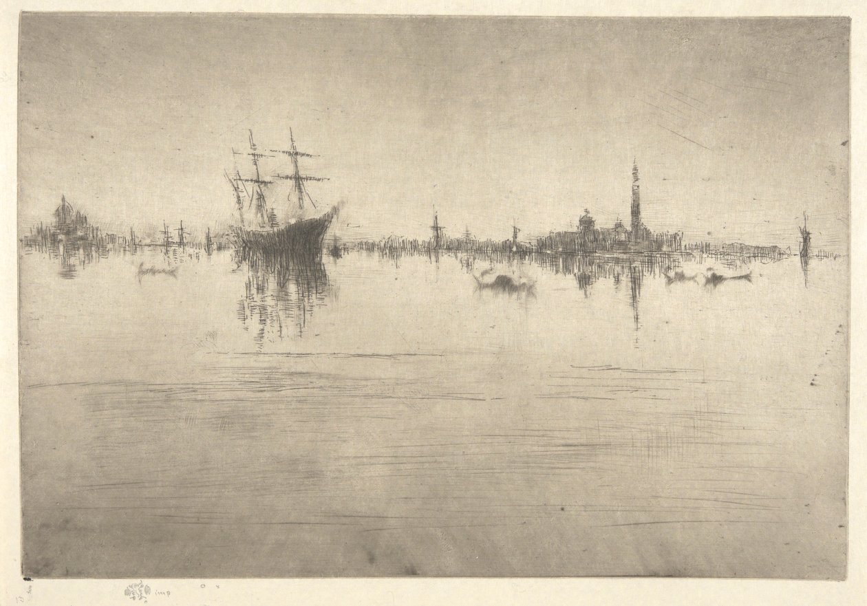Notturno, dalla Prima Serie di Venezia (Venezia, Una Serie di Dodici Incisioni) da James Abbott McNeill Whistler
