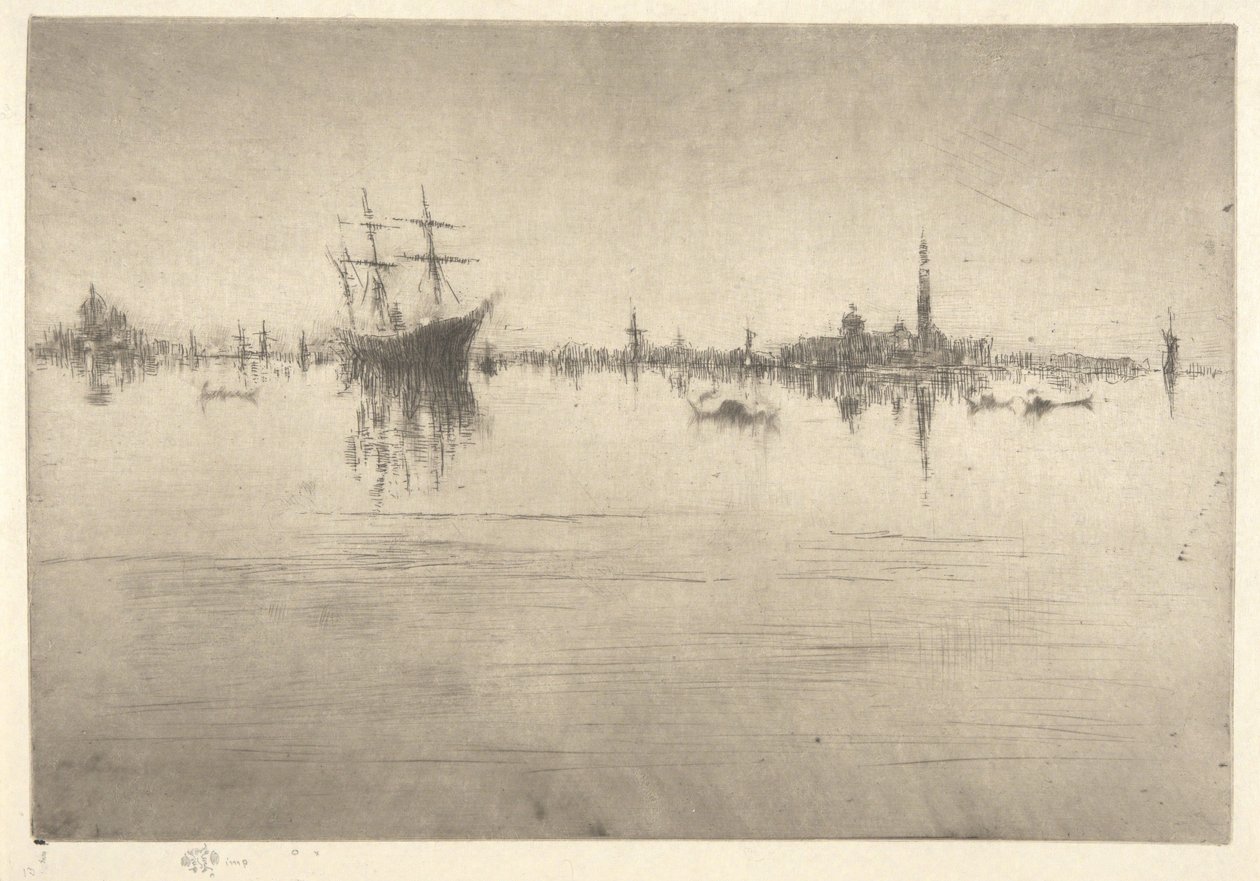 Notturno, dalla Prima serie veneziana (Venezia, una serie di dodici incisioni) da James McNeill Whistler