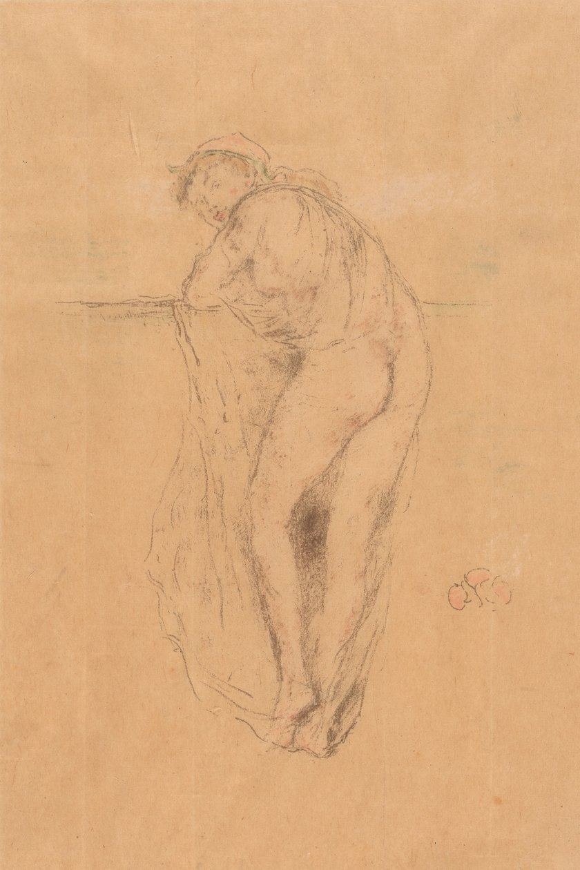 Modello Nudo, Vista da Dietro da James Abbott McNeill Whistler