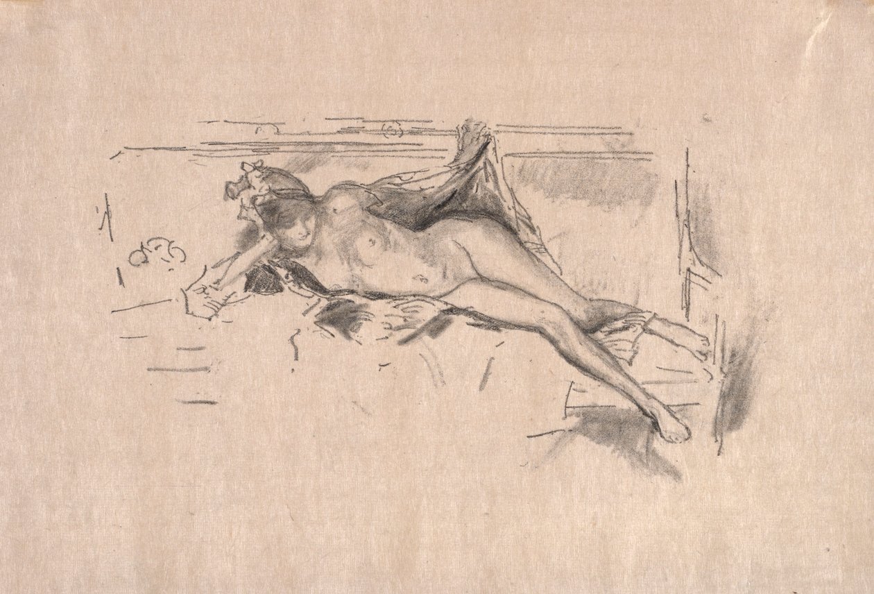 Modello nudo reclinato da James McNeill Whistler