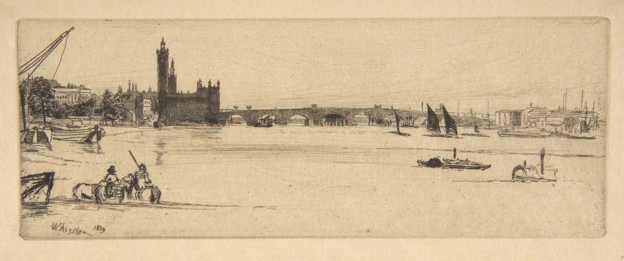 Il vecchio ponte di Westminster da James McNeill Whistler
