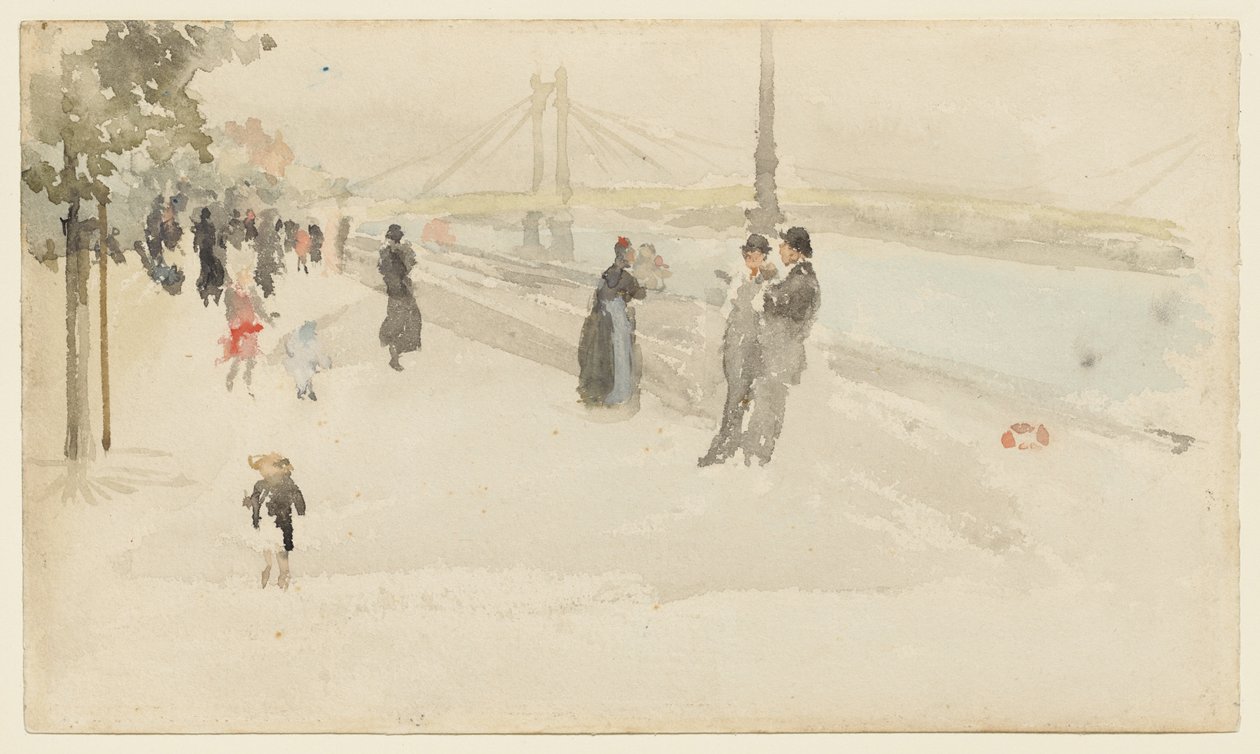 Rosa e argento - Chelsea, il terrapieno da James McNeill Whistler