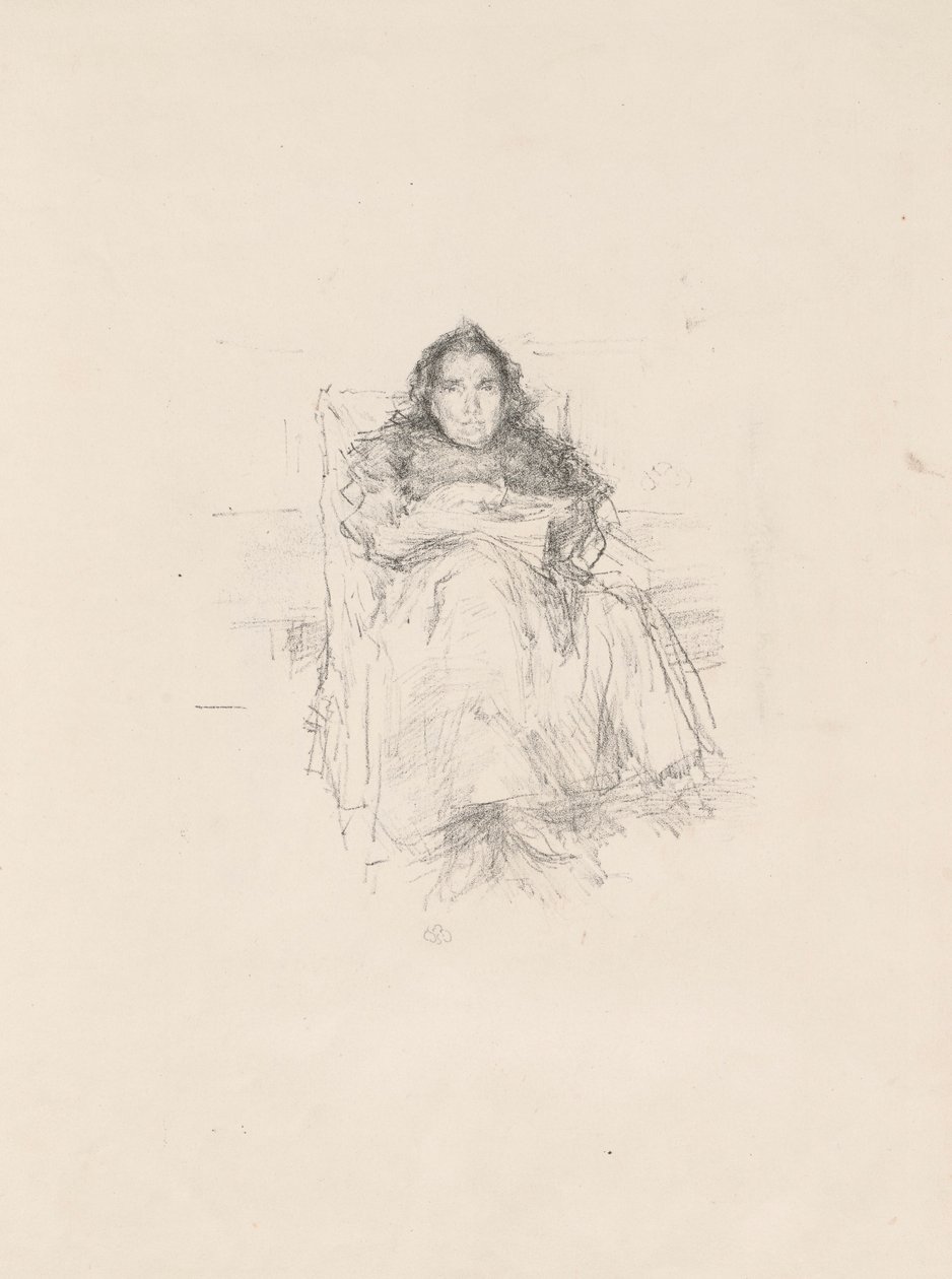 Studio di ritratto: Mrs. Philip, No. 3 (recto) Studio di ritratto: Geneviève Mallarmé (verso) da James McNeill Whistler