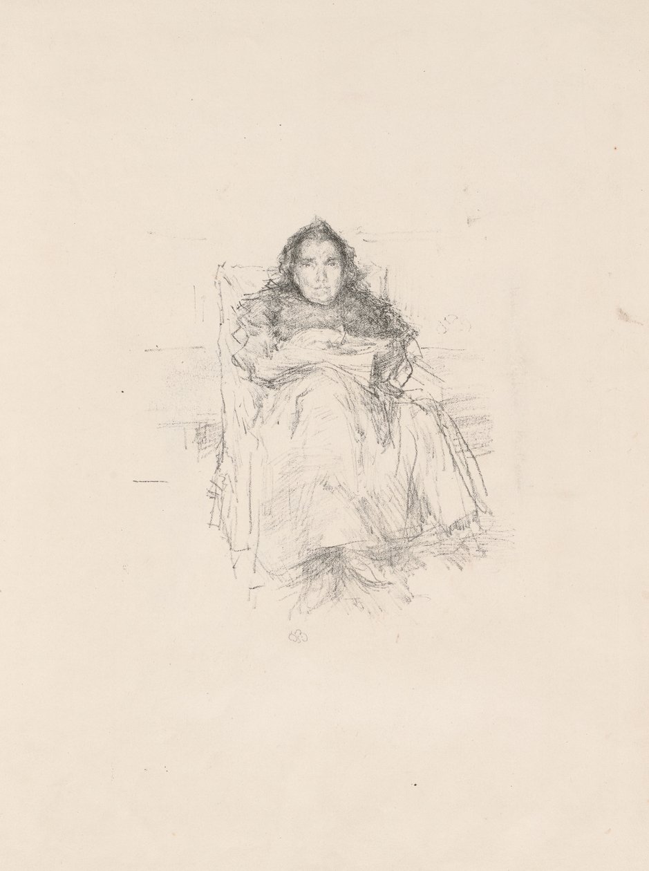Studio di ritratto: Mrs. Philip, No. 3 (recto) Studio di ritratto: Geneviève Mallarmé (verso) da James Abbott McNeill Whistler