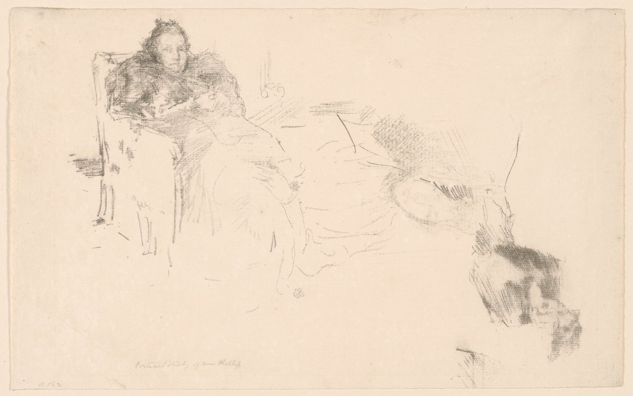 Studio di ritratto: Mrs. Philip, No. 4 [Studi dei Philip] da James Abbott McNeill Whistler