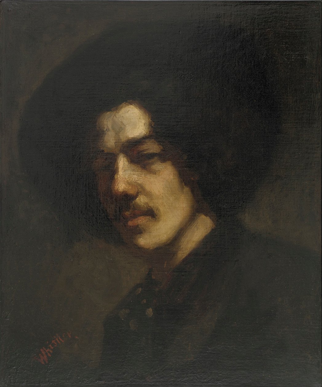 Ritratto di Whistler con cappello da James Abbott McNeill Whistler