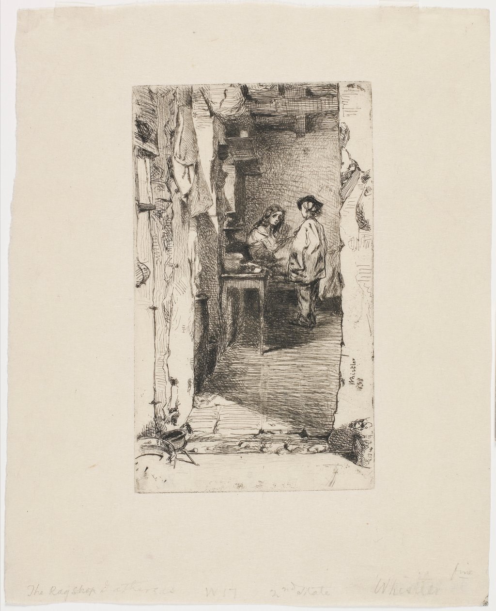 Raccoglitori di stracci, Quartiere Mouffetard, Parigi da James Abbott McNeill Whistler