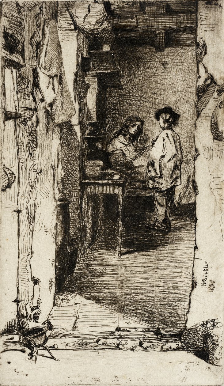 Rag Pickers, quartiere Mouffetard, Parigi da James McNeill Whistler