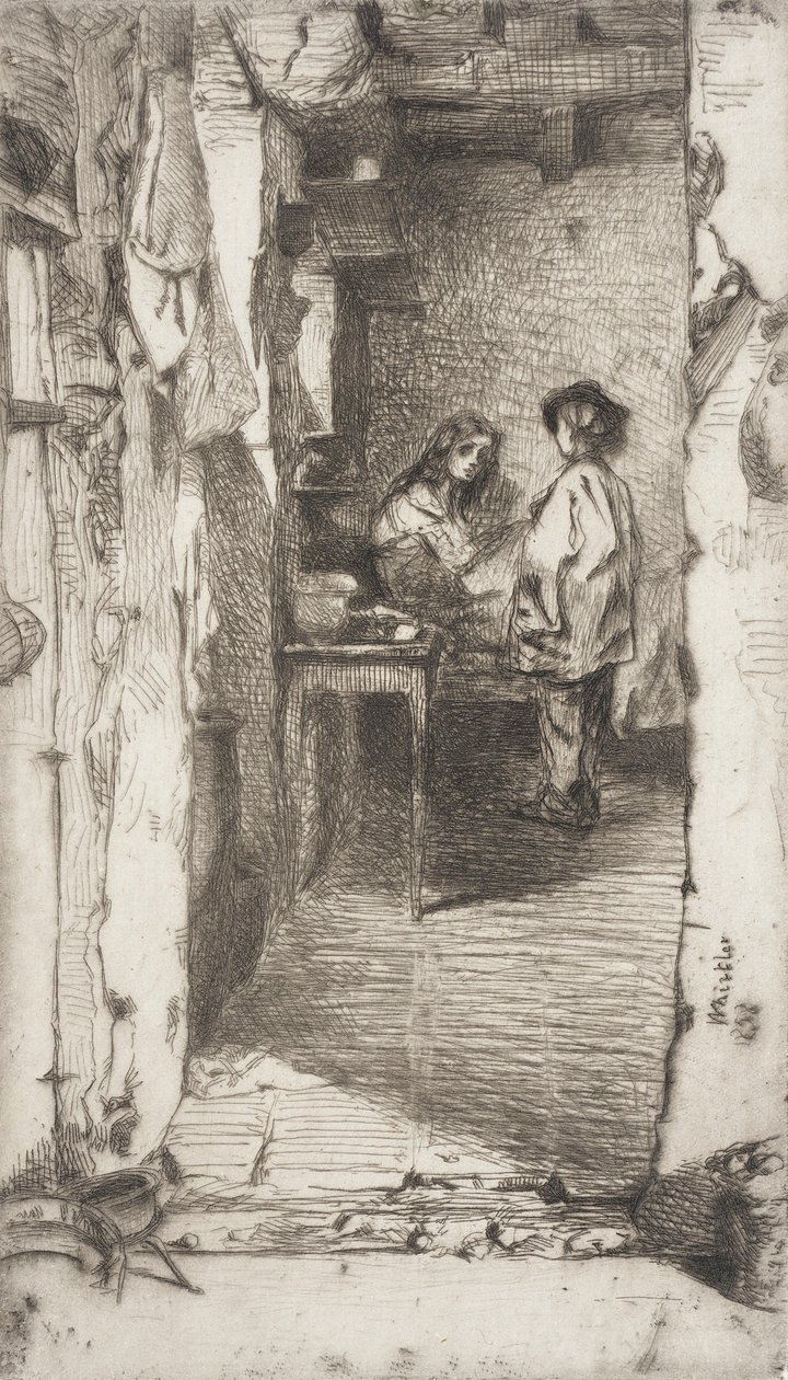 Cenciaioli, Quartiere Mouffetard, Parigi da James McNeill Whistler
