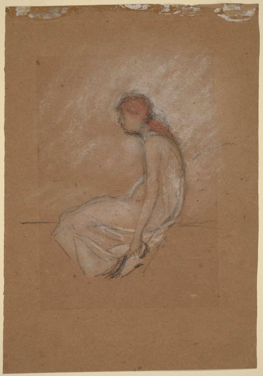 Donna seduta con capelli rossi da James McNeill Whistler