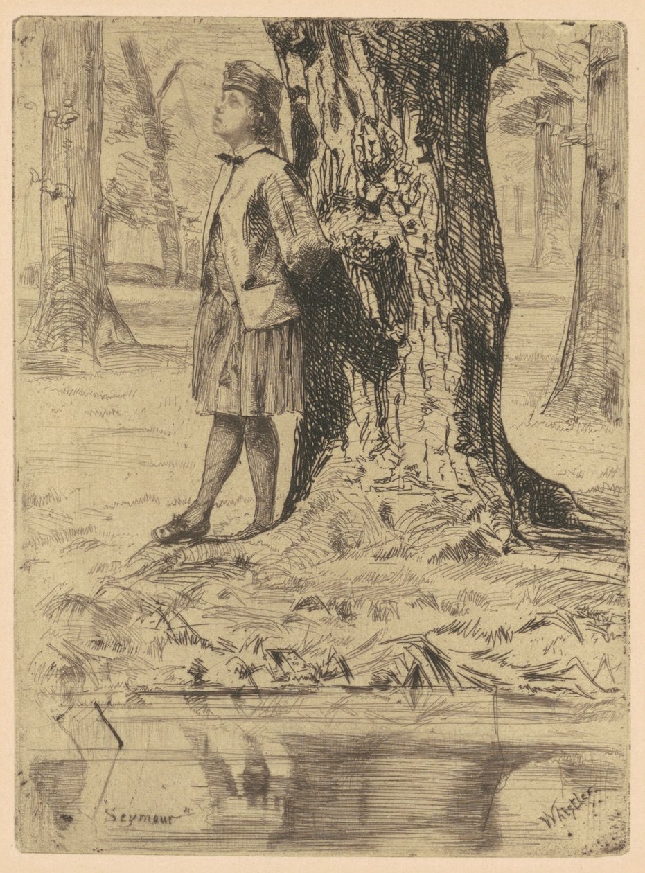 Seymour in piedi sotto un albero da James McNeill Whistler