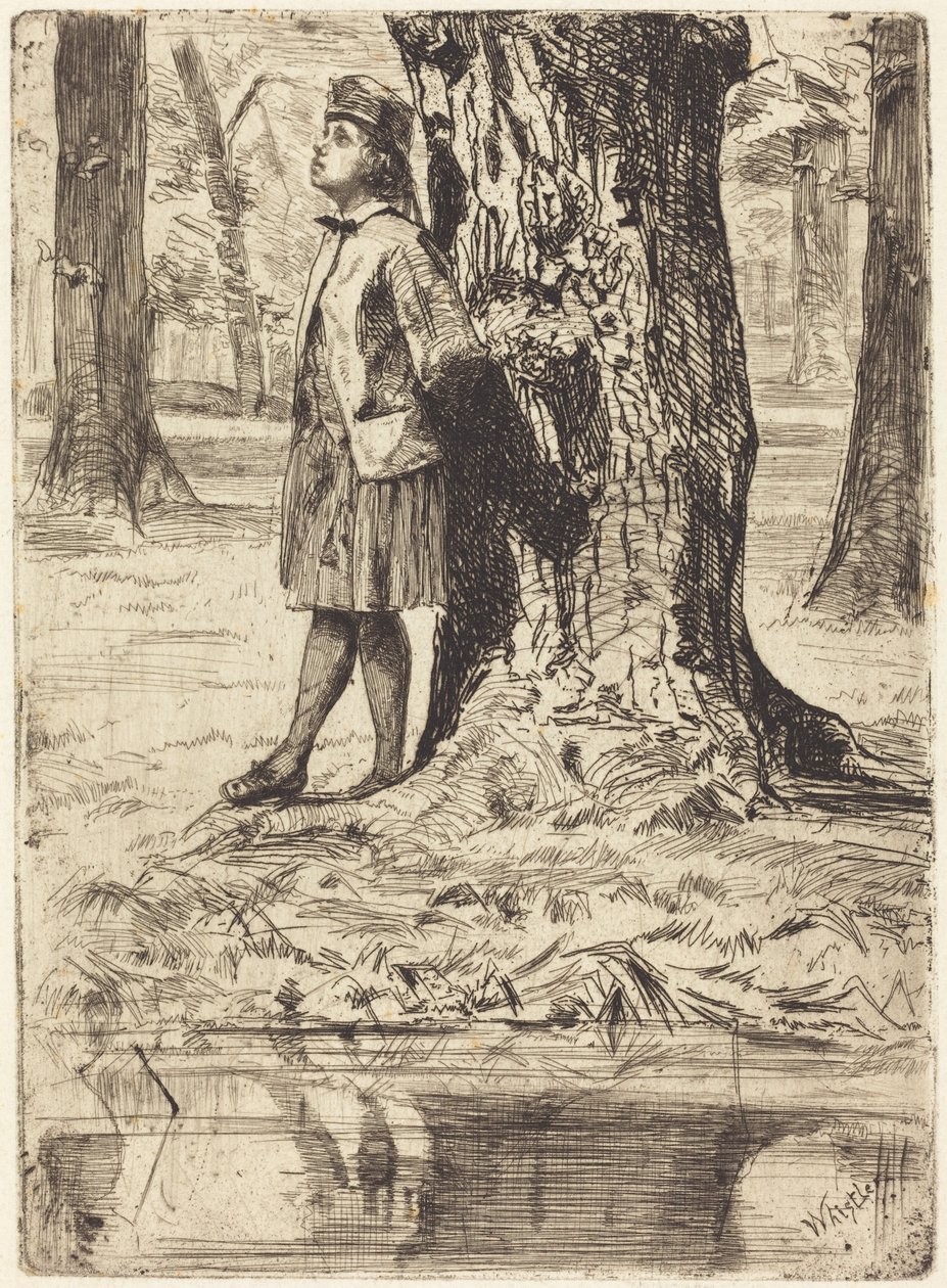 Seymour in piedi sotto un albero da James McNeill Whistler