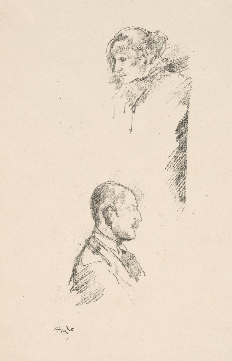 Schizzi di Miss Philip e Mr. A. Studd da James Abbott McNeill Whistler