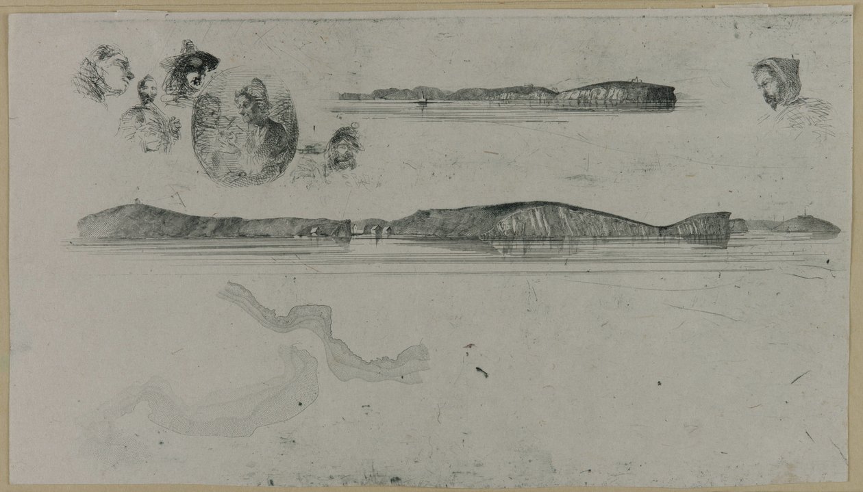 Schizzi sulla lastra del Coast Survey da James Abbott McNeill Whistler