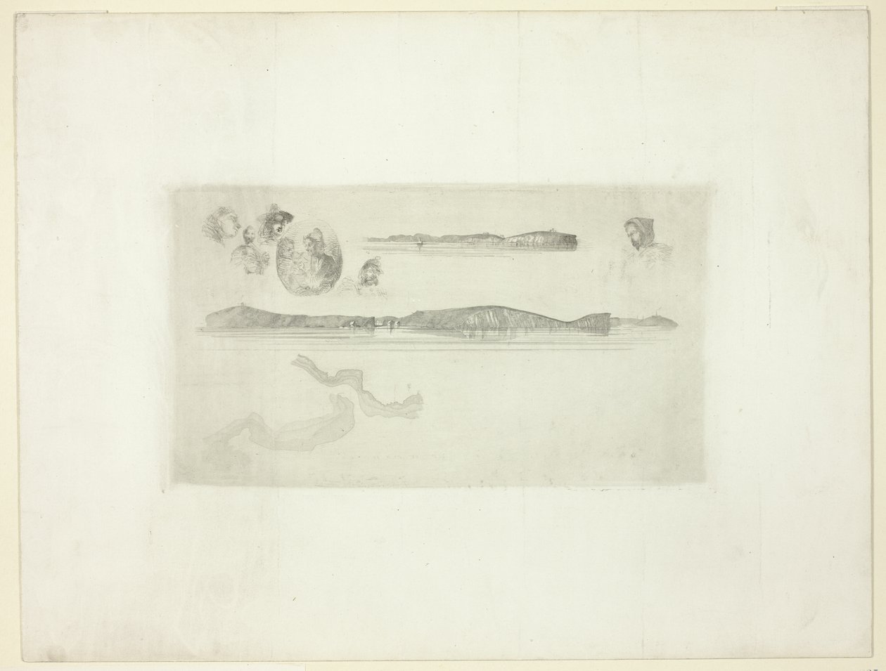 Schizzi sulla piastra del Coast Survey da James Abbott McNeill Whistler