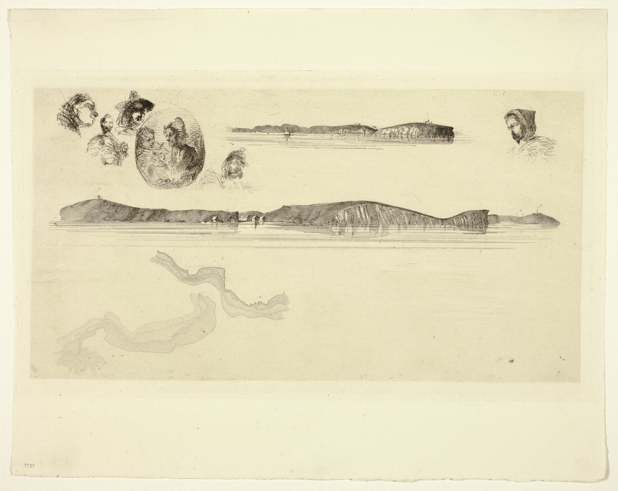 Schizzi sulla lastra del Coast Survey da James Abbott McNeill Whistler