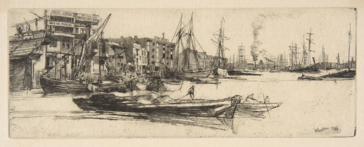 Magazzini del Tamigi da James McNeill Whistler