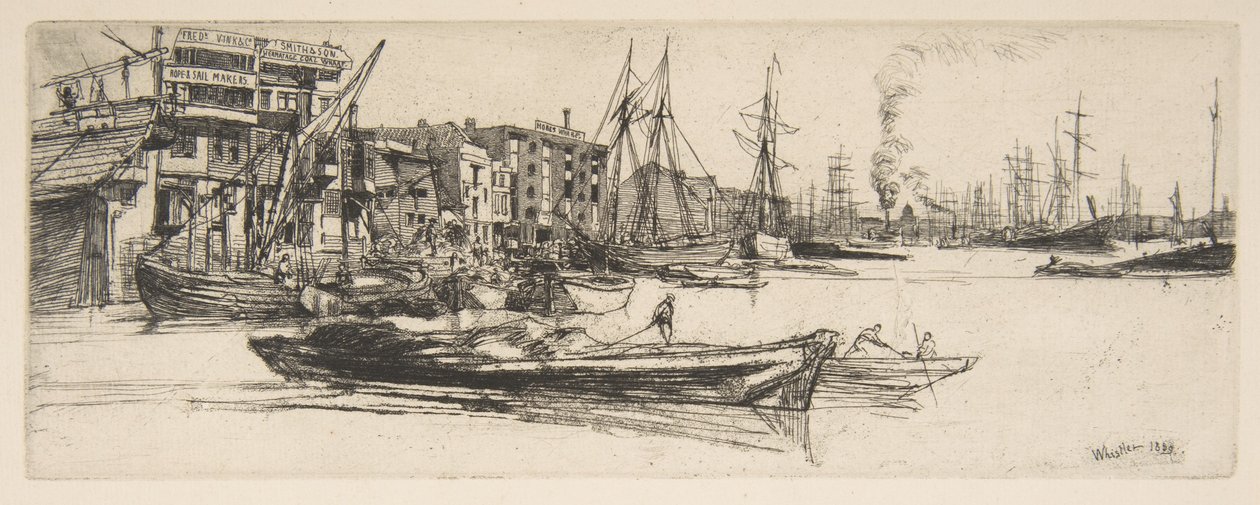 Magazzini del Tamigi da James McNeill Whistler