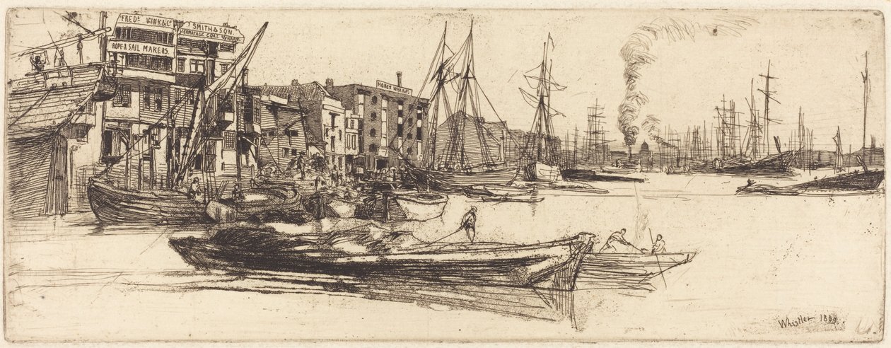 Magazzini del Tamigi da James McNeill Whistler