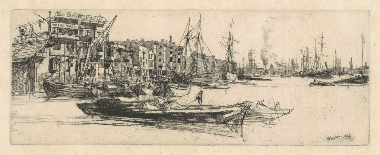 Magazzini del Tamigi da James McNeill Whistler