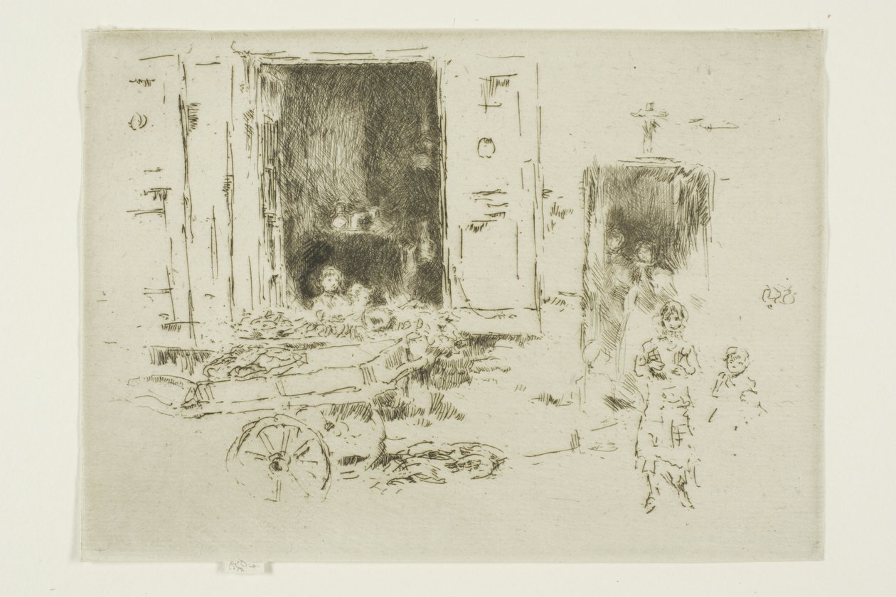 Il barrow - Quartiere dei Marolles, Bruxelles da James Abbott McNeill Whistler
