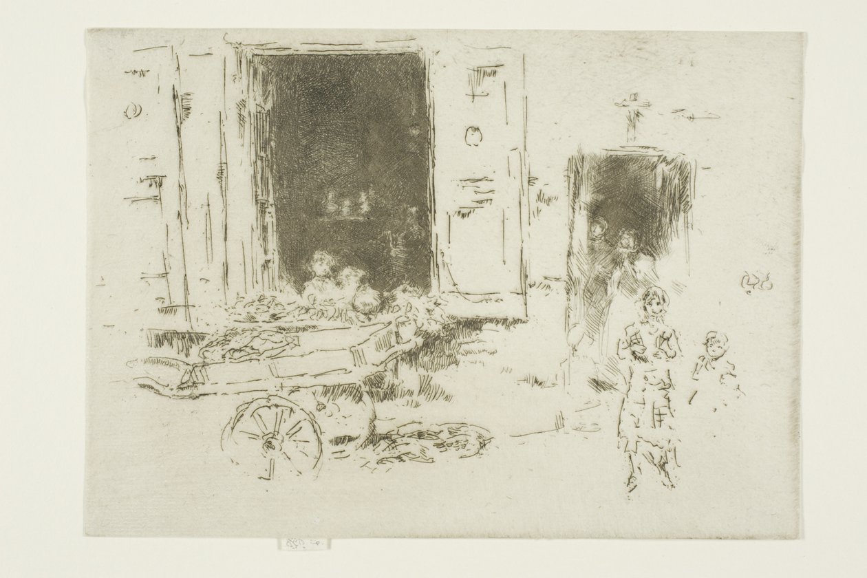 La carriola - Quartiere des Marolles, Bruxelles da James Abbott McNeill Whistler