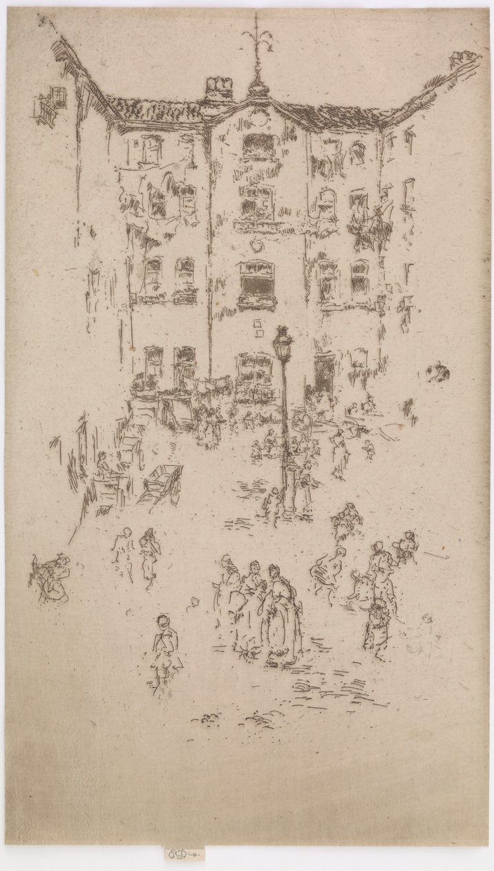 Il cortile, Bruxelles da James Abbott McNeill Whistler
