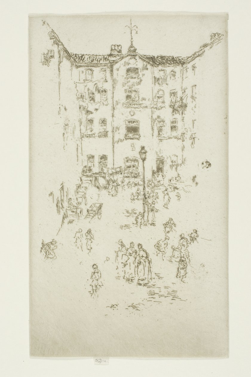Il cortile, Bruxelles da James Abbott McNeill Whistler