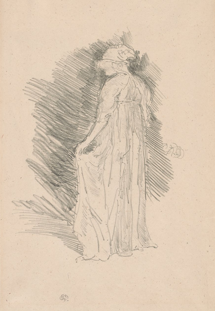 Figura drappeggiata, vista posteriore da James Abbott McNeill Whistler