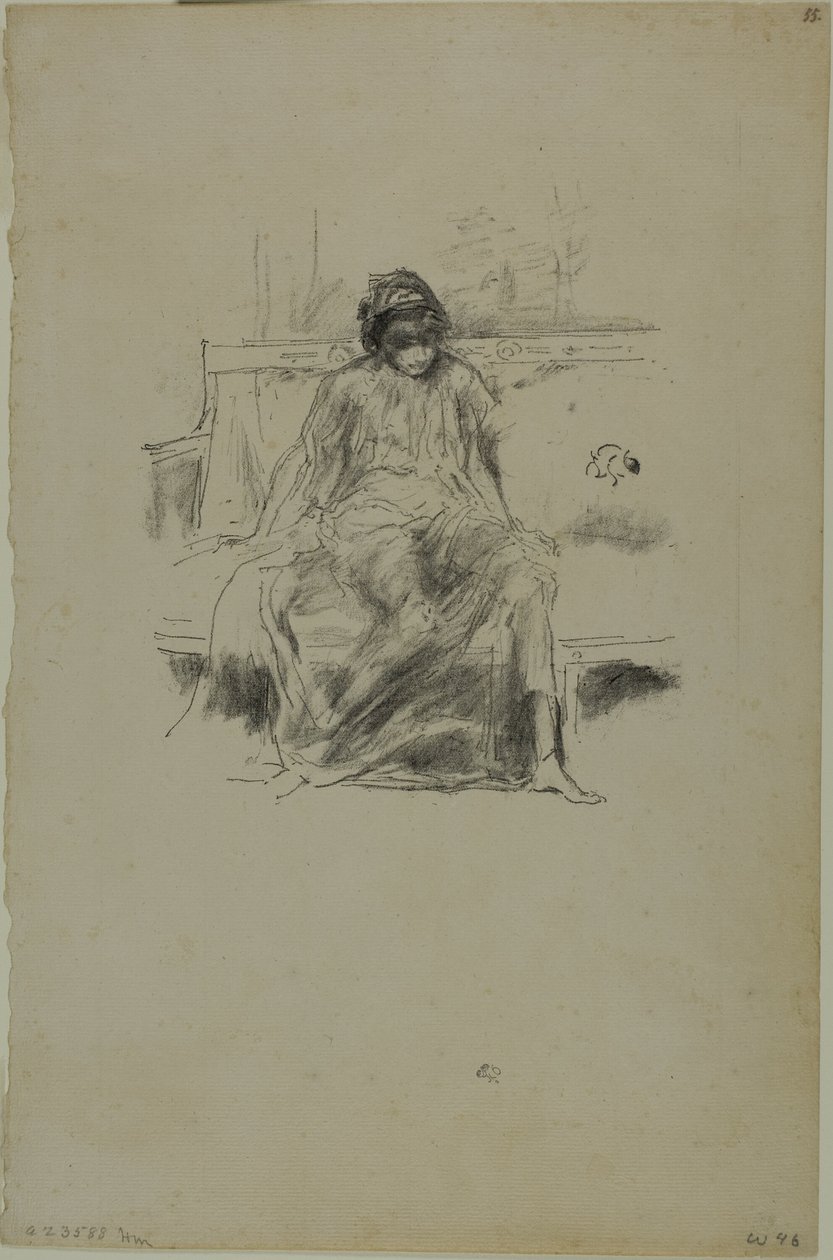 Figura Drappeggiata, Seduta da James Abbott McNeill Whistler