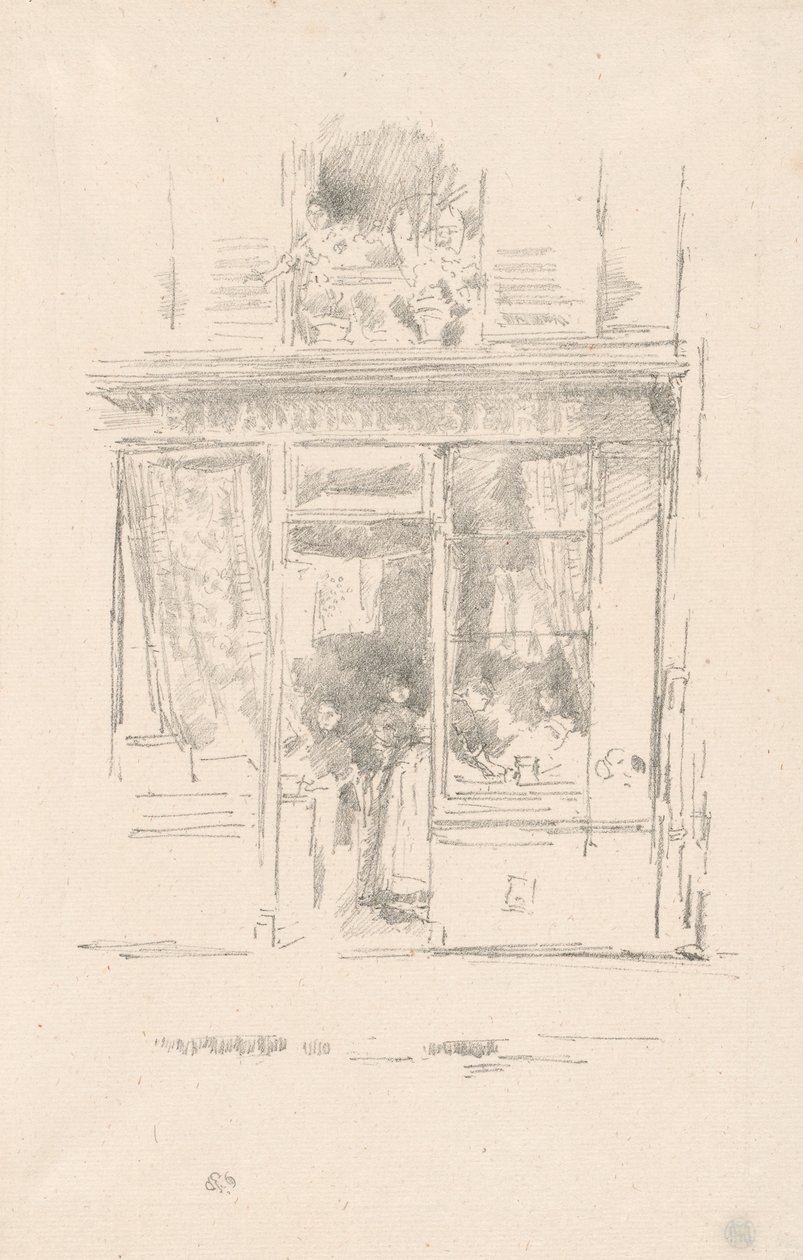 La Lavandaia: "La Blanchisseuse de la Place Dauphine" da James Abbott McNeill Whistler