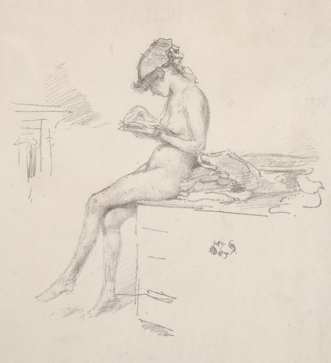 La piccola modella nuda che legge da James McNeill Whistler