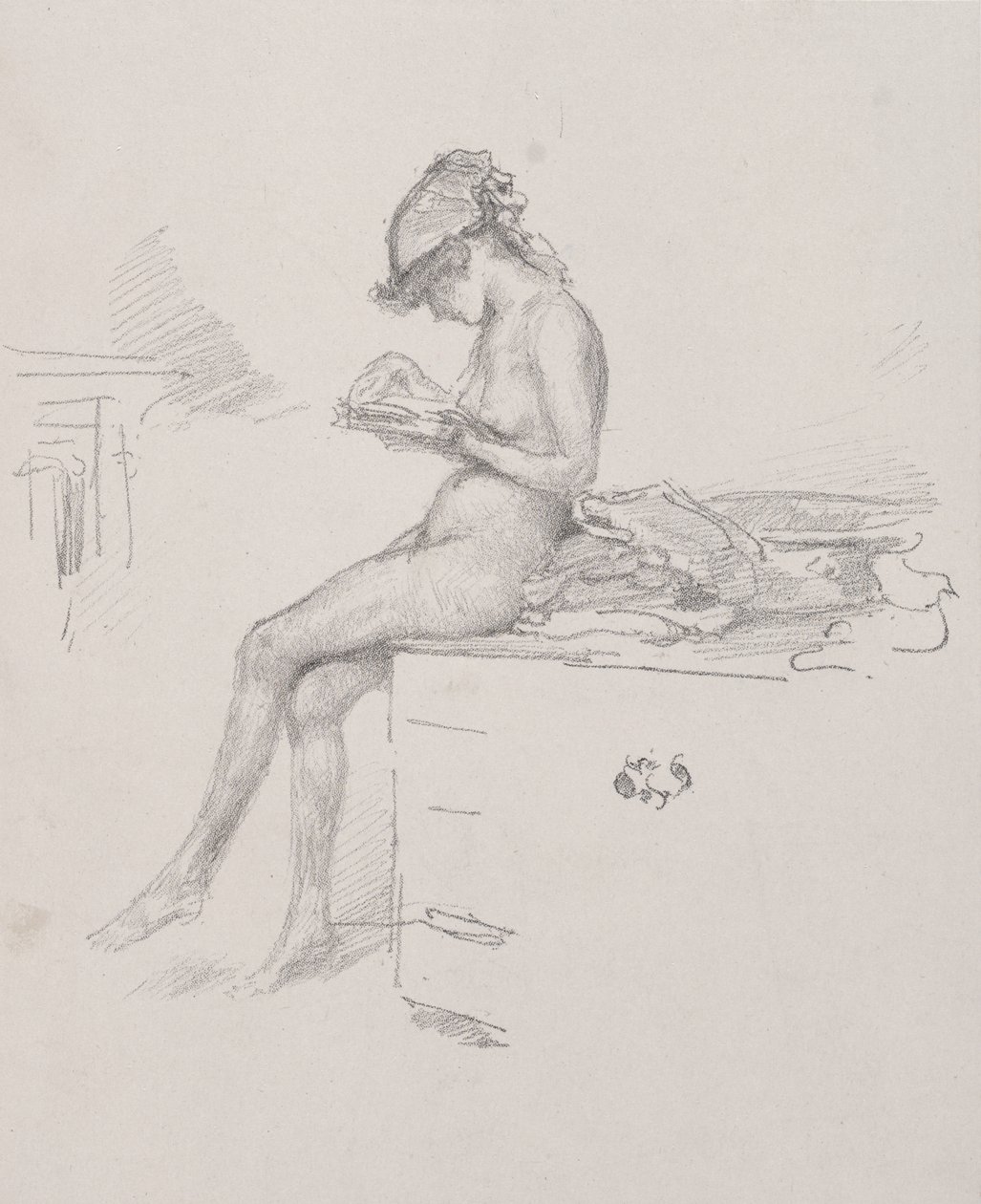 La piccola modella nuda che legge da James McNeill Whistler