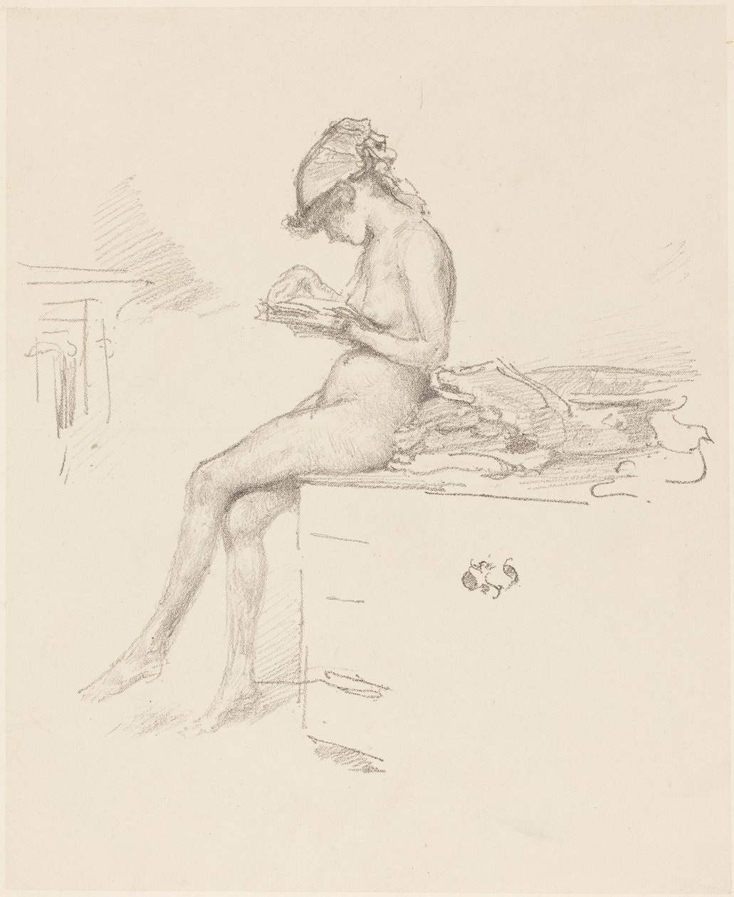 La piccola modella nuda che legge da James McNeill Whistler