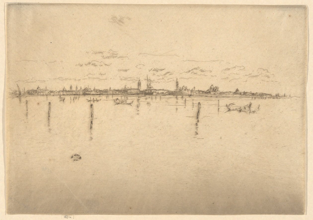 La Piccola Venezia, dal Primo Set di Venezia (Venezia, Una Serie di Dodici Incisioni) da James Abbott McNeill Whistler
