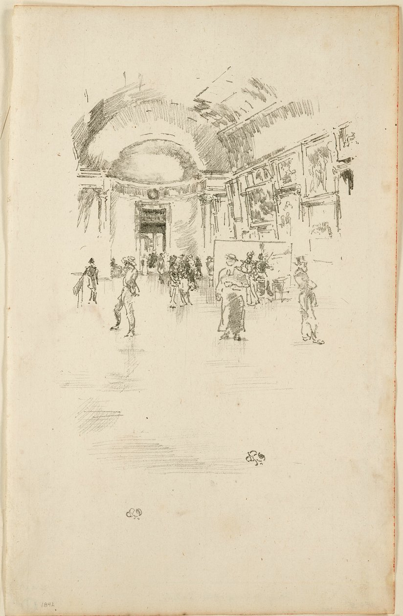 La lunga galleria, Louvre da James Abbott McNeill Whistler
