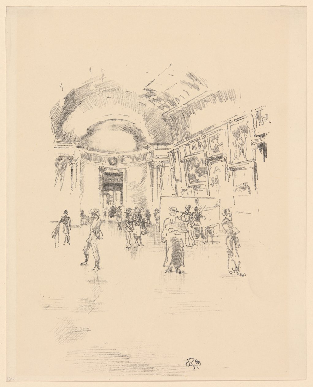La lunga galleria, Louvre da James Abbott McNeill Whistler