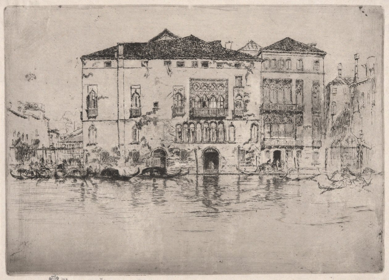 I Palazzi, dalla Prima Serie di Venezia (Venezia, una serie di dodici incisioni) da James Abbott McNeill Whistler