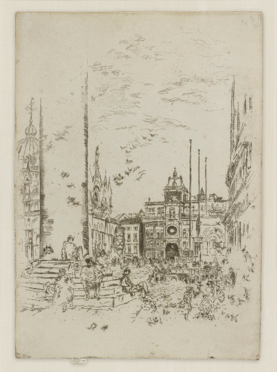 La Piazzetta, dal Primo Set di Venezia (Venezia, Una Serie di Dodici Incisioni) da James Abbott McNeill Whistler