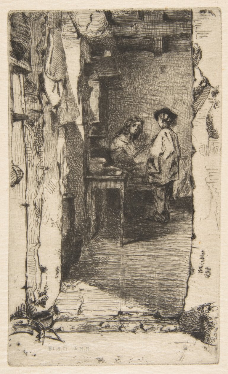Le raccoglitrici di stracci (raccoglitori di stracci, Quartier Mouffetard, Parigi) da James McNeill Whistler