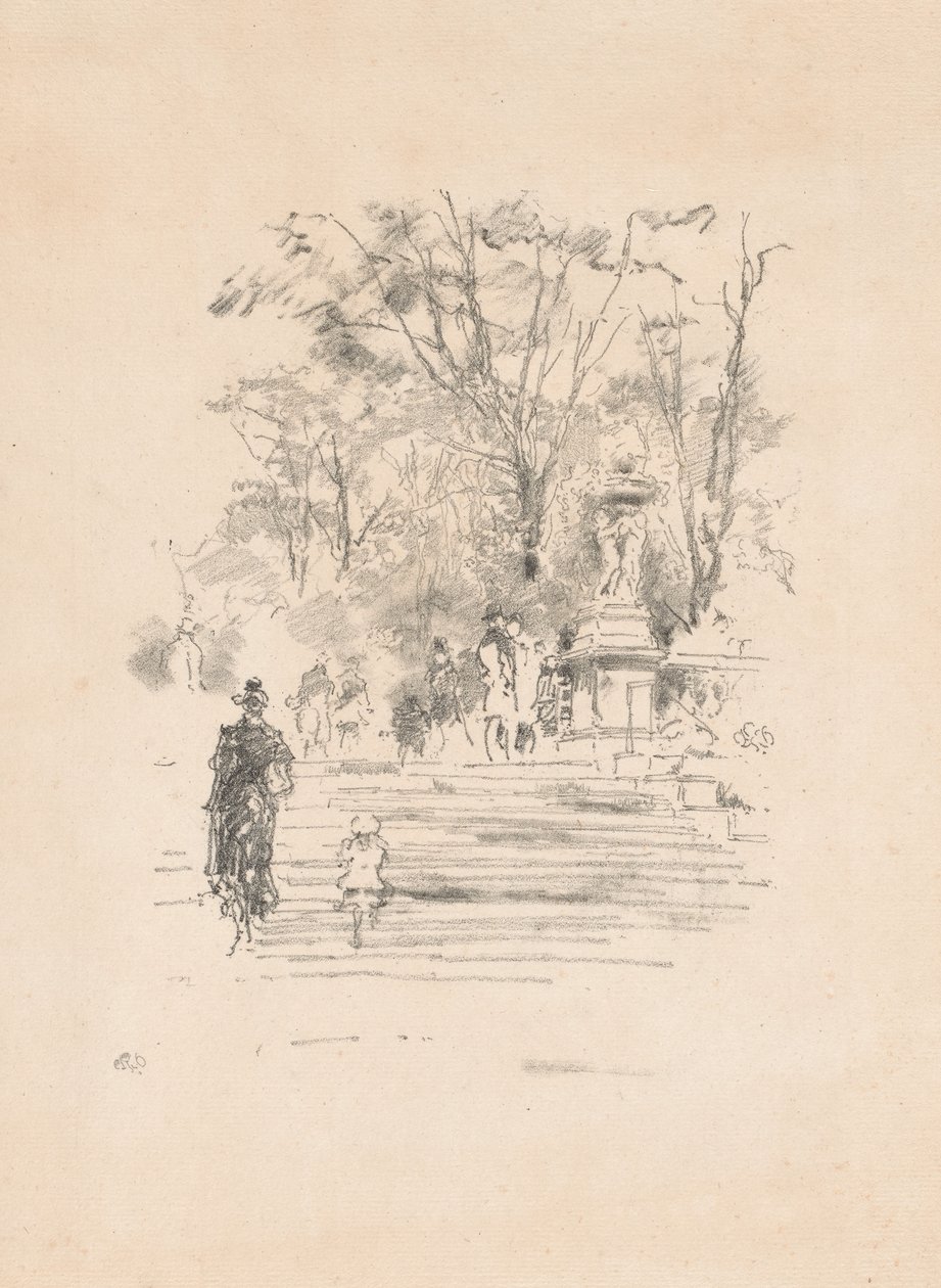 Le scale, Lussemburgo da James Abbott McNeill Whistler