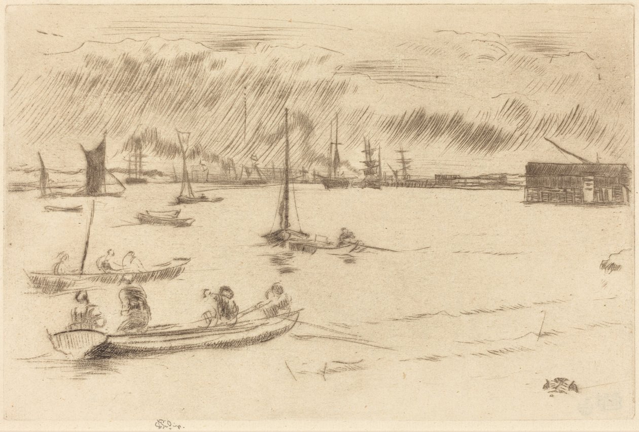 Il Tamigi verso Erith da James McNeill Whistler