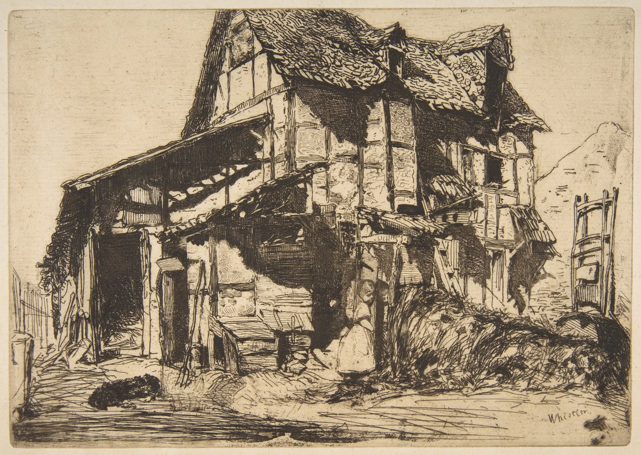 La casa in affitto pericolante (La vecchia fattoria) da James McNeill Whistler