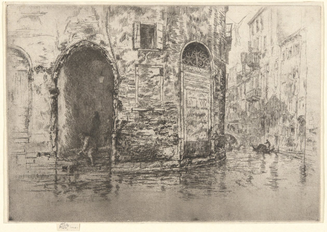 Due Portali, dal Primo Set di Venezia (Venezia, Una Serie di Dodici Incisioni) da James Abbott McNeill Whistler