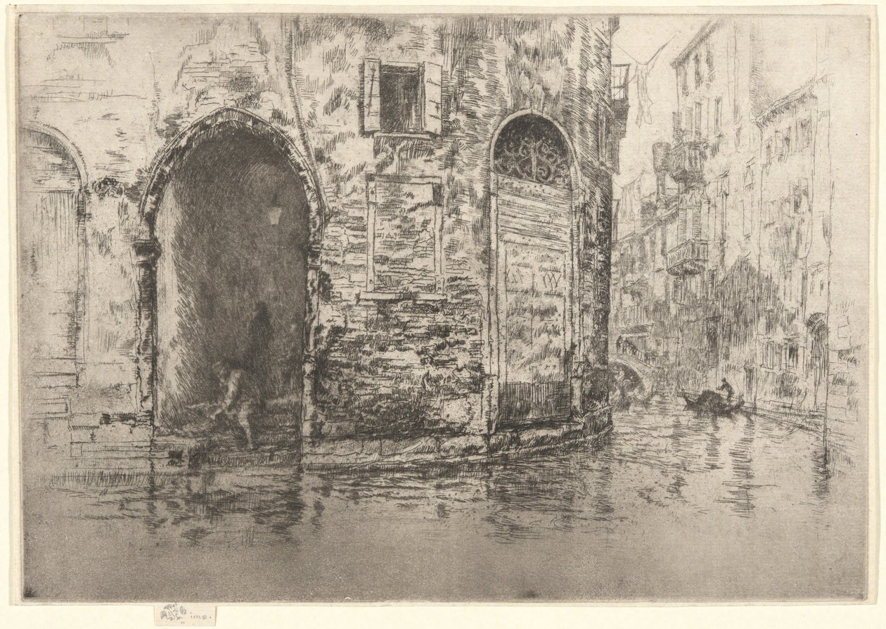 Due porte, dalla prima serie dedicata a Venezia (Venezia, una serie di dodici incisioni) da James McNeill Whistler