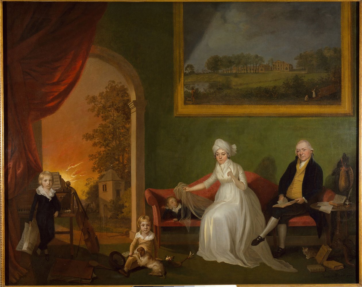 Ritratto di Robert Mynors e la Sua Famiglia, 1797 da James Millar