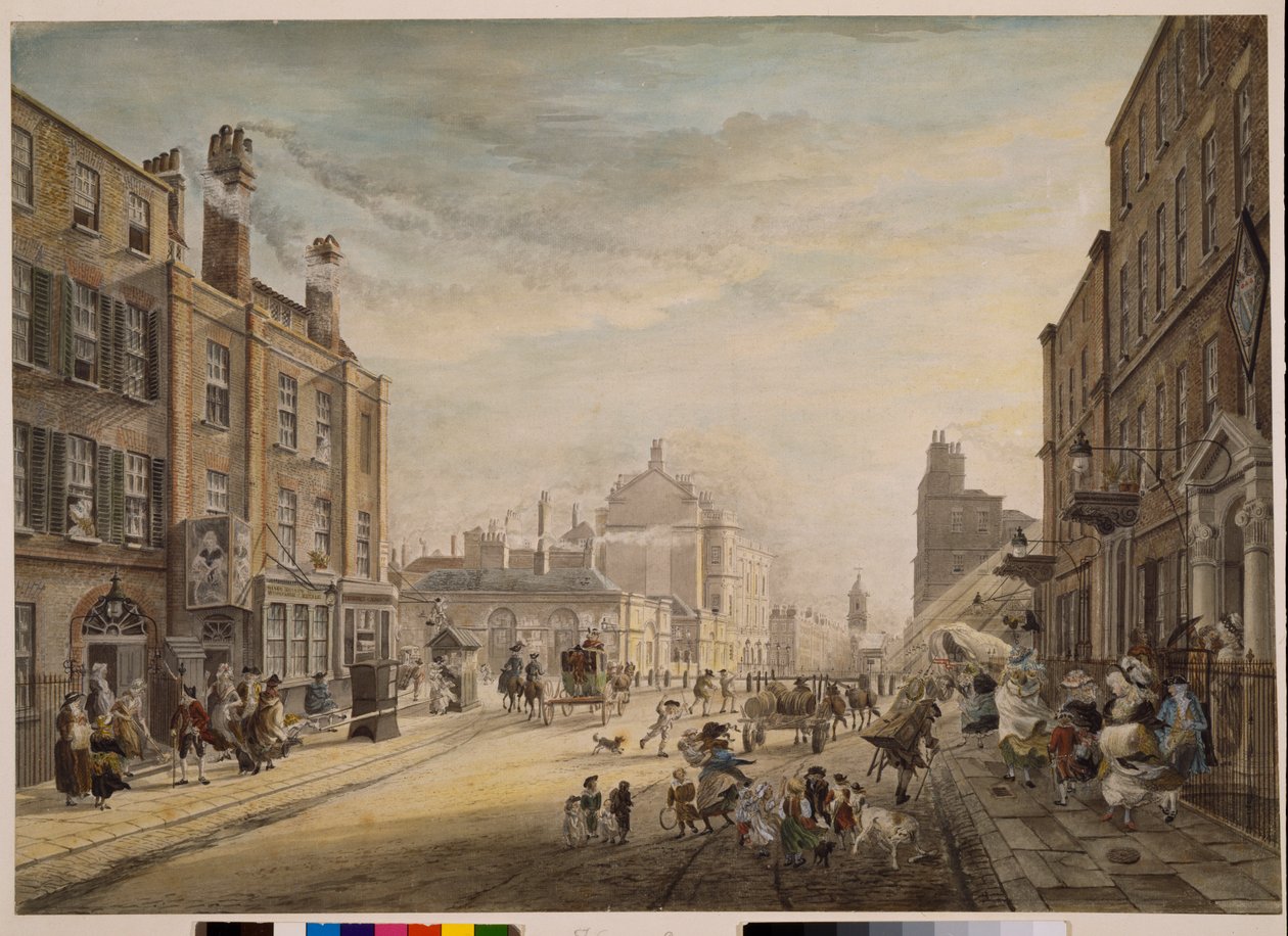 Vista verso Hanover Square mostrando Holles Street, Londra, 1773-1791 da James Miller